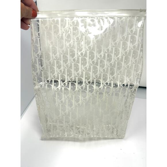 Christian Dior Clear PVC Pouch White Logo Trotter Style 2003 - Picture 2 of 3